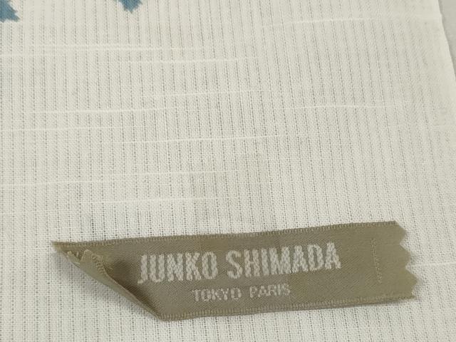 平和屋着物＊夏物 島田順子 JUNKO SHIMADA フランス芸術文化勲章受賞 浴衣 反物 着尺 朝顔 アサガオ 綿 未使用 DABC1251zzz