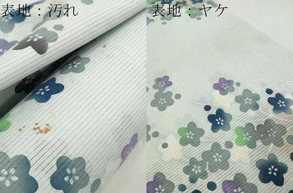 平和屋着物＊夏物　浴衣　反物　着尺　綿絽　枝花文　綿　未使用　DABC1252zzz