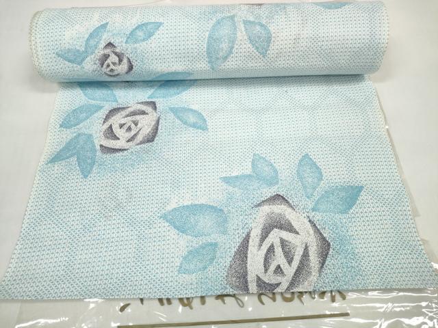 平和屋着物＊夏物 浴衣 反物 着尺 薔薇 バラ 松坂屋扱い 綿 未使用 DABC1253zzz