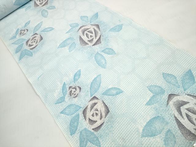 平和屋着物＊夏物 浴衣 反物 着尺 薔薇 バラ 松坂屋扱い 綿 未使用 DABC1253zzz