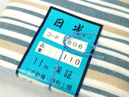 平和屋着物＊夏物 浴衣 反物 着尺 縞 綿 未使用 DABC1256zzz