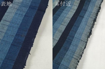 平和屋着物＊夏物 小紋・浴衣兼用 反物 着尺 縞 綿 未使用 DABC1259zzz
