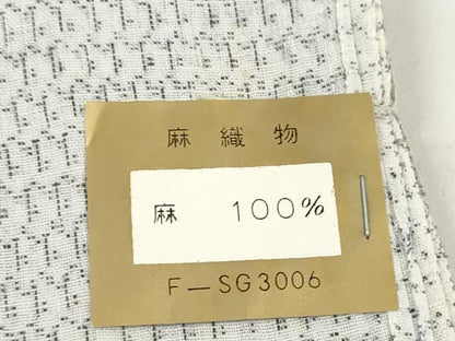 平和屋着物＊夏物 近江ちぢみ 反物 着尺 80亀甲 総詰め 証紙付き 志賀麻 逸品 未使用 DABC1260zzz