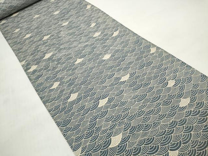 平和屋着物＊夏物　小紋　反物　着尺　絽　青海波　綿　逸品　未使用　DABC1261zzz