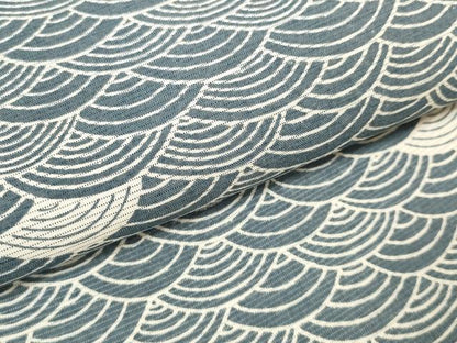 平和屋着物＊夏物　小紋　反物　着尺　絽　青海波　綿　逸品　未使用　DABC1261zzz
