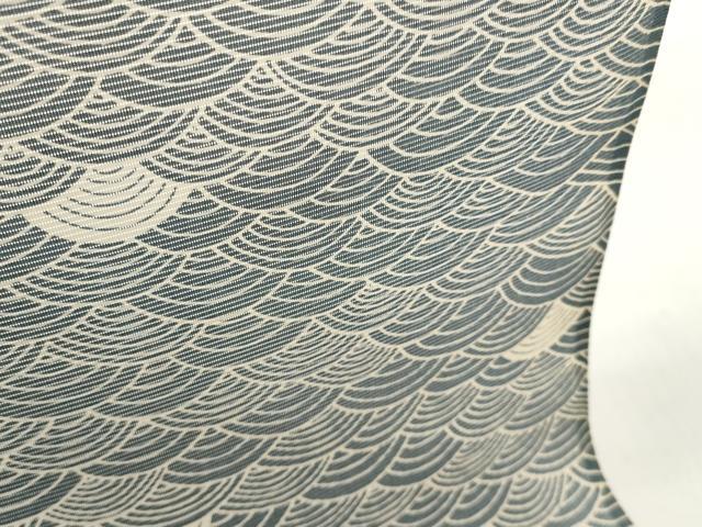 平和屋着物＊夏物　小紋　反物　着尺　絽　青海波　綿　逸品　未使用　DABC1261zzz