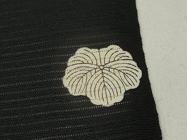 平和屋着物＊夏物 西陣 黒紋付 黒反物 着尺 絽 堅牢染 逸品 未使用 DABC1265zzz
