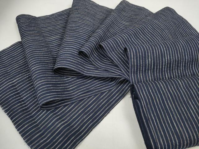 平和屋着物＊夏物 阿波しじら織 浴衣 反物 着尺 縞 綿 逸品 未使用 DABC1348zzz