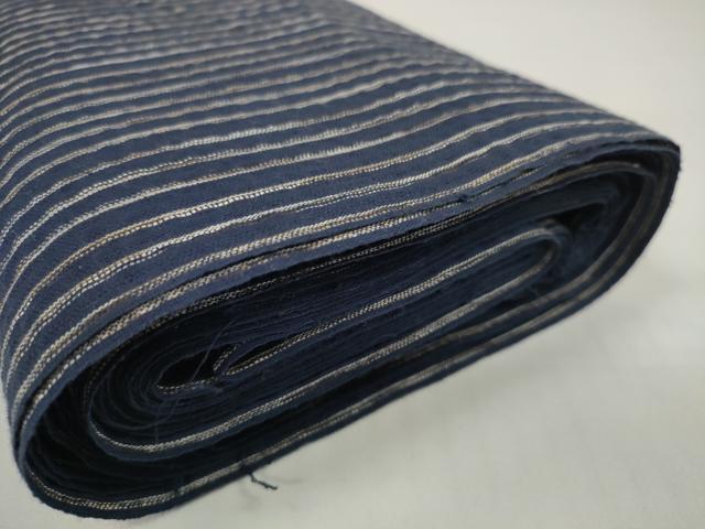 平和屋着物＊夏物 阿波しじら織 浴衣 反物 着尺 縞 綿 逸品 未使用 DABC1348zzz