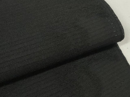 平和屋着物＊夏物 西陣 田中義織物謹製 名古屋帯 帯反物 黒反物 黒共帯 雲重ね吉祥地紋 証紙付き 逸品 未使用 DABC1350zzz