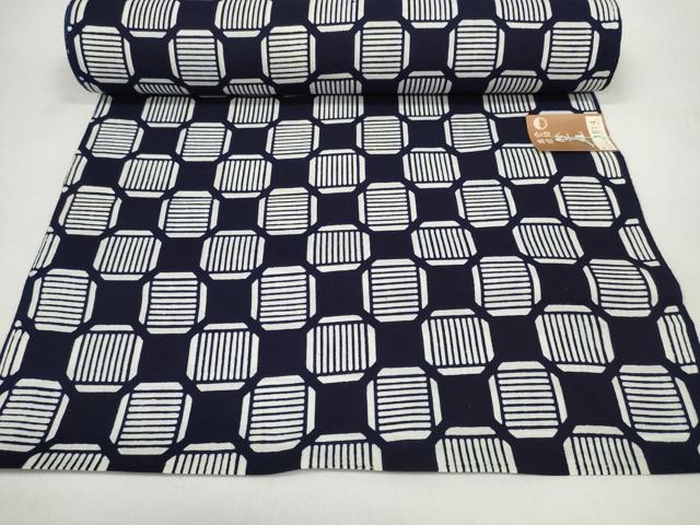 平和屋着物＊夏物 竺仙鑑製 浴衣 反物 着尺 亀甲柄 証紙付き 綿 逸品 未使用 DABC1356zzz