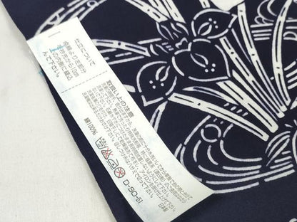 平和屋着物＊夏物 浴衣 反物 着尺 四季の花本染 菖蒲 アヤメ 菊 綿 未使用 DABC1357zzz
