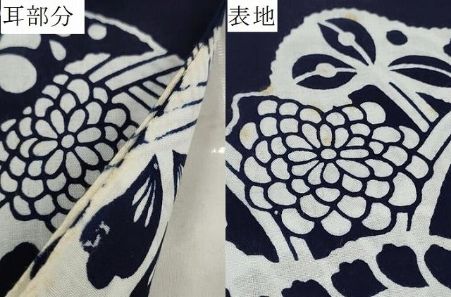 平和屋着物＊夏物 浴衣 反物 着尺 東京本染 道長花文 綿 未使用 DABC1359zzz