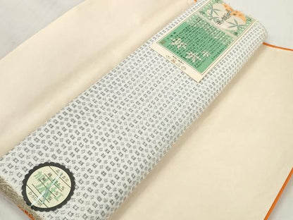 平和屋着物＊夏物 男性 志賀上布 反物 着尺 絣文様 キングサイズ 綿 逸品 未使用 DABC1368zzz