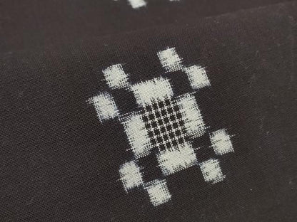 平和屋着物●久留米絣　反物　着尺　井桁絣　田中信太郎作　証紙付き　綿　逸品　未使用　DABC1484zzz
