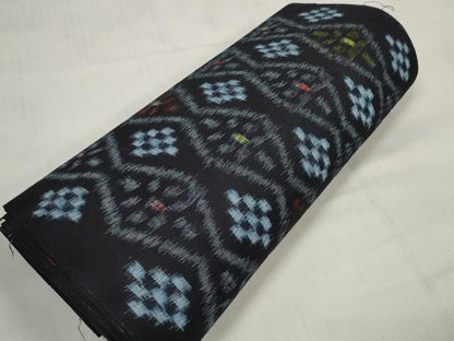 平和屋着物●久留米絣　反物　着尺　立涌花文　綿　逸品　未使用　DABC1500zzz