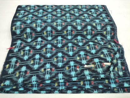 平和屋着物●久留米絣　反物　着尺　絣文様　綿　逸品　未使用　DABC1508zzz