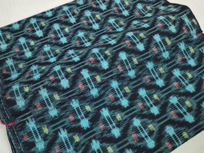 平和屋着物●久留米絣　反物　着尺　絣文様　綿　逸品　未使用　DABC1508zzz