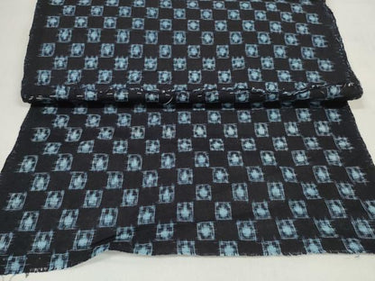 平和屋着物●久留米絣　解き反物　着尺　格子絣　綿　逸品　DABC1510zzz