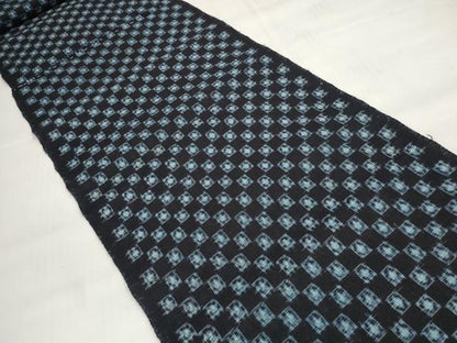 平和屋着物●久留米絣　解き反物　着尺　格子絣　綿　逸品　DABC1510zzz