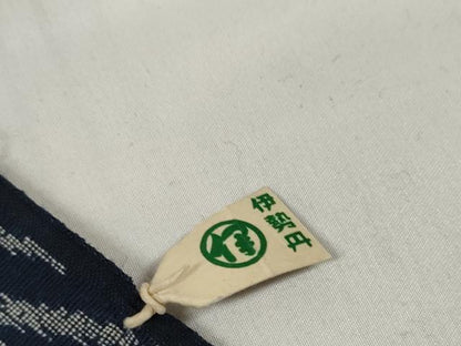 平和屋着物＊夏物 浴衣 反物 着尺 幾何学斜線文 伊勢丹扱い 綿 未使用 DABC1514zzz