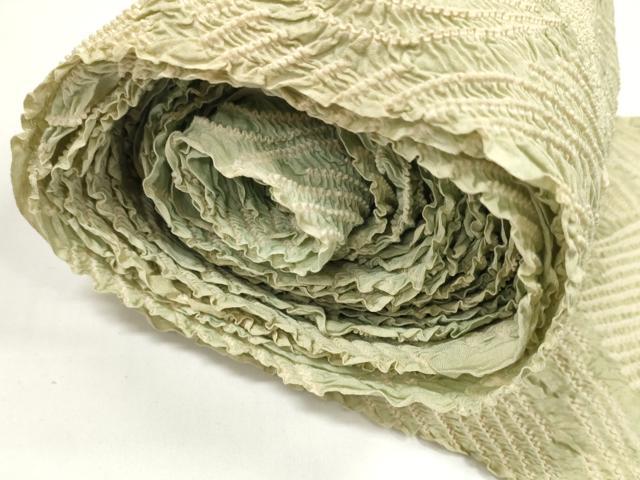 平和屋着物＊夏物　有松鳴海絞　浴衣　反物　着尺　湯のし前　扇散らし　綿　逸品　未使用　DABC1518zzz
