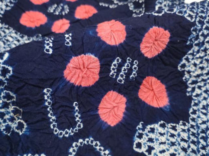 平和屋着物＊夏物 有松鳴海絞 浴衣 反物 着尺 湯のし前 花繋ぎ 証紙付き 綿 逸品 未使用 DABC1519zzz