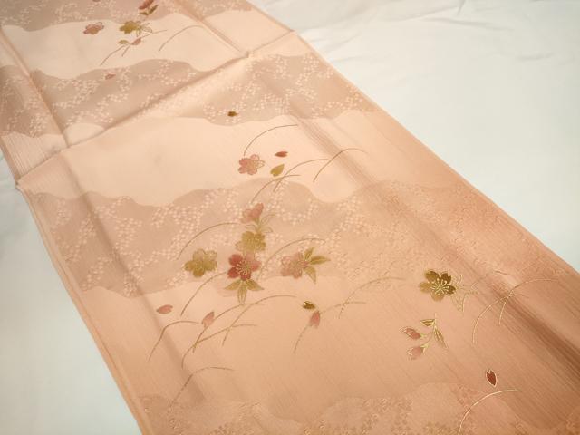 平和屋着物●和装小物　帯締め・帯揚げセット　芝桜文　金彩　手組紐　高麗組　金糸　逸品　未使用　DABC1531zzz 平和屋着物○和装小物 帯締め・帯揚げセット 芝桜文 金彩 手組紐 高麗
