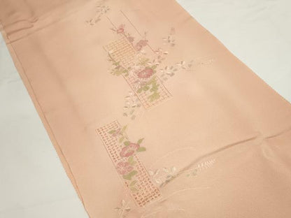 平和屋着物●和装小物　帯締め・帯揚げセット　中国三大刺繍 汕頭 相良刺繍 駒刺繍 総刺繍 短冊花 手組紐 金糸 逸品 未使用 DABC1532zzz