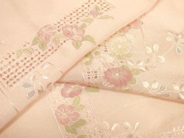 平和屋着物●和装小物　帯締め・帯揚げセット　中国三大刺繍 汕頭 相良刺繍 駒刺繍 総刺繍 短冊花 手組紐 金糸 逸品 未使用 DABC1532zzz