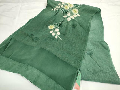 平和屋着物●和装小物　帯締め・帯揚げセット　柄絞り　菊　手組紐　高麗組　金糸　逸品　未使用　DABC1533zzz