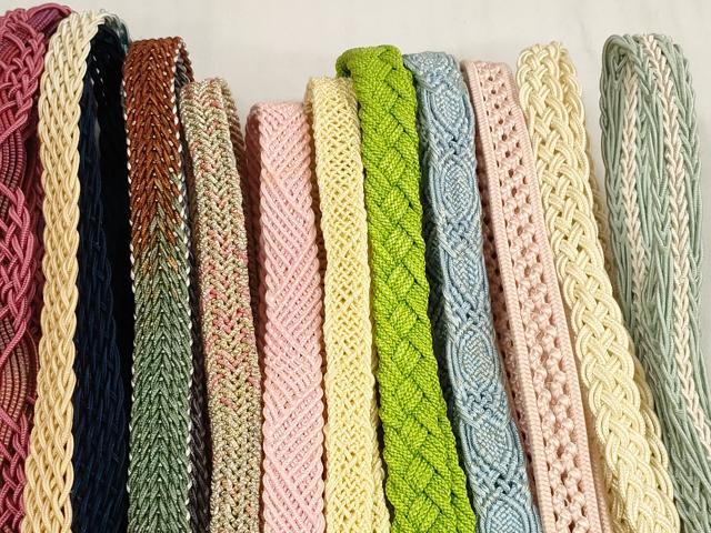平和屋着物＊夏物　和装小物　帯締め20本セット　レース織　金糸　逸品　DABC1550zzz
