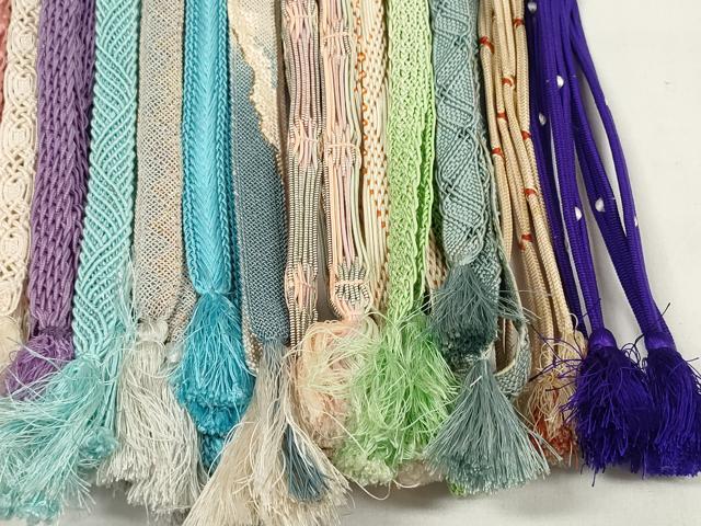平和屋着物＊夏物　和装小物　帯締め20本セット　レース織　唐組　金糸　逸品　DABC1552zzz