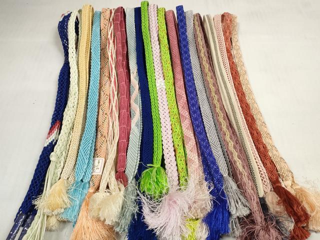 平和屋着物＊夏物 和装小物 帯締め20本セット レース織 手組紐 金糸 逸品 DABC1555zzz