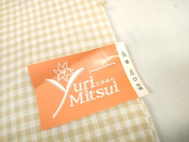 平和屋着物＊夏物 浴衣 反物 着尺 三井ゆり 舞花文 綿 未使用 DABC1571zzz
