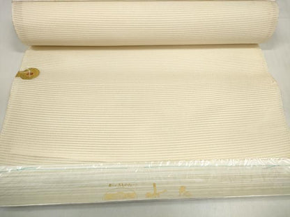 平和屋着物＊夏物　西陣　名古屋帯　帯反物　絽綴れ　流水笹文　銀糸　証紙付き　逸品　未使用　DABC1575zzz