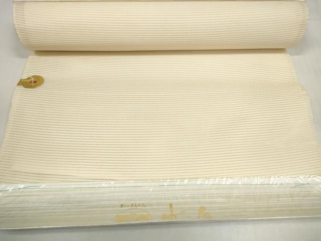 平和屋着物＊夏物　西陣　名古屋帯　帯反物　絽綴れ　流水笹文　銀糸　証紙付き　逸品　未使用　DABC1575zzz