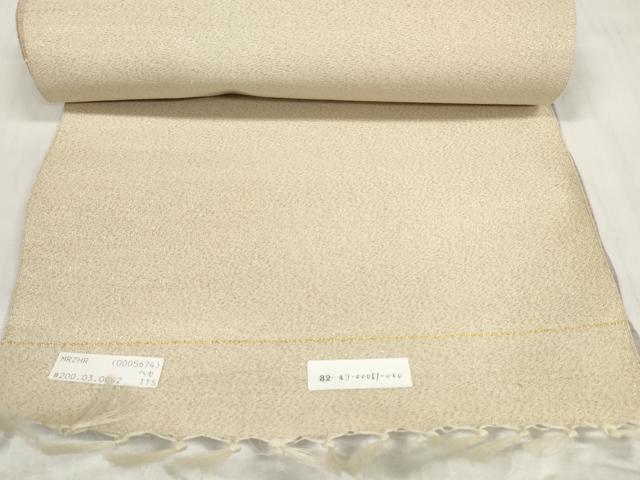 平和屋着物●爪掻き本綴れ　名古屋帯　帯反物　七宝重ね花文　金銀糸　逸品　未使用　DABC1577zzz