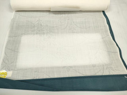 平和屋着物＊夏物　長襦袢　反物　着尺　桔梗紋紗　生成り色　麻　逸品　未使用　DABC1584zzz