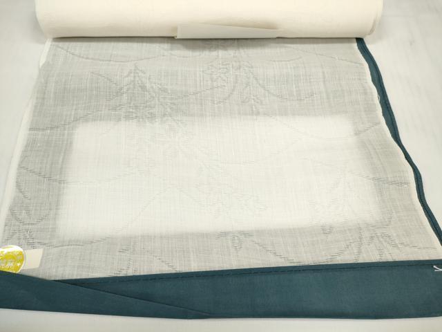 平和屋着物＊夏物　長襦袢　反物　着尺　桔梗紋紗　生成り色　麻　逸品　未使用　DABC1584zzz