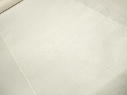 平和屋着物＊夏物　長襦袢　反物　着尺　桔梗紋紗　生成り色　麻　逸品　未使用　DABC1584zzz