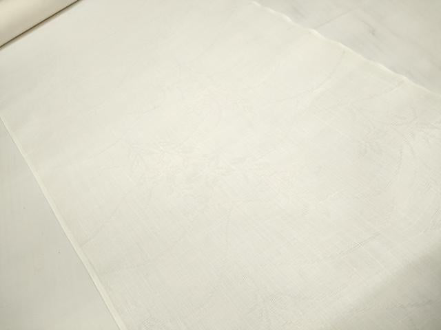 平和屋着物＊夏物　長襦袢　反物　着尺　桔梗紋紗　生成り色　麻　逸品　未使用　DABC1584zzz
