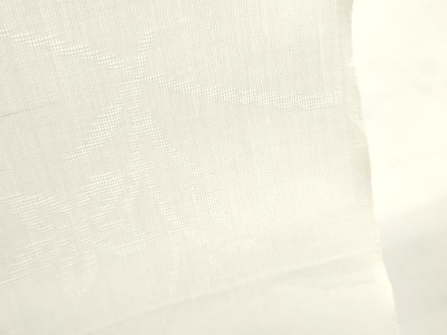 平和屋着物＊夏物　長襦袢　反物　着尺　桔梗紋紗　生成り色　麻　逸品　未使用　DABC1584zzz