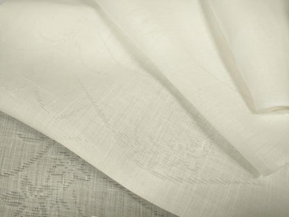 平和屋着物＊夏物　長襦袢　反物　着尺　桔梗紋紗　生成り色　麻　逸品　未使用　DABC1584zzz
