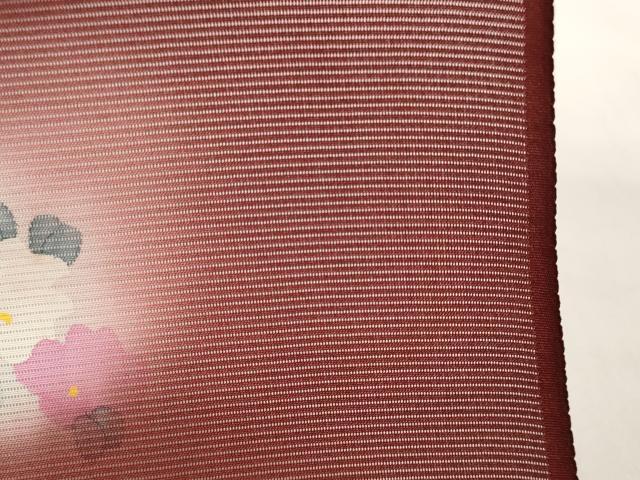平和屋着物＊夏物 小紋 反物 着尺 駒絽 草花文 暈し染め 逸品 未使用 DABC1601zzz