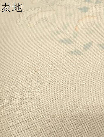 平和屋着物＊夏物 付下げ 反物 着尺 銀鈴絽 草花文 逸品 未使用 DABC1602zzz