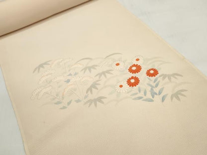 平和屋着物＊夏物 付下げ 反物 着尺 銀鈴絽 草花文 逸品 未使用 DABC1602zzz