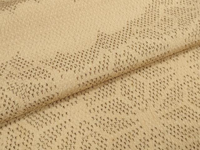 平和屋着物●白鷹お召　反物　着尺　麻の葉雲文　逸品　未使用　DABC1604zzz