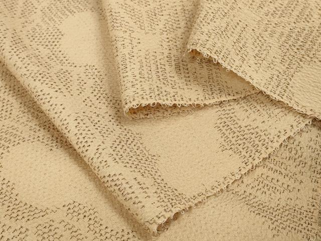 平和屋着物●白鷹お召　反物　着尺　麻の葉雲文　逸品　未使用　DABC1604zzz