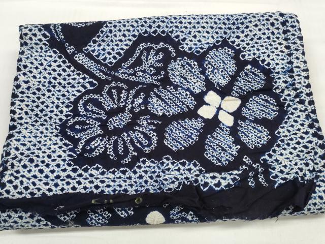 平和屋着物＊夏物 有松鳴海絞 浴衣 反物 着尺 花繋ぎ 綿 逸品 未使用 DABC1662zzz
